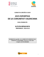181030 Normativa Balonmano Promoción 18-19 VLC-CST