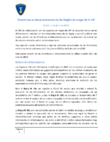 Directrices e Interpretaciones de las Reglas de Juego de la IHF 2019